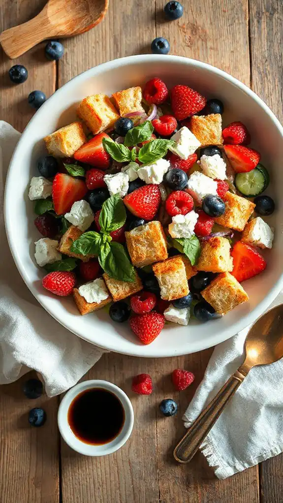 delicious berry goat cheese salad