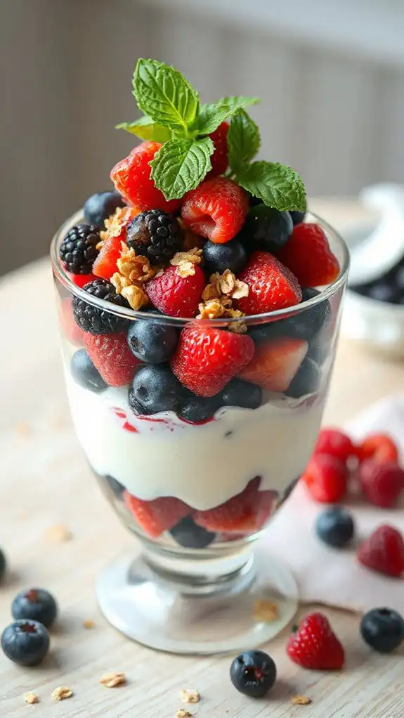 delicious berry layered dessert