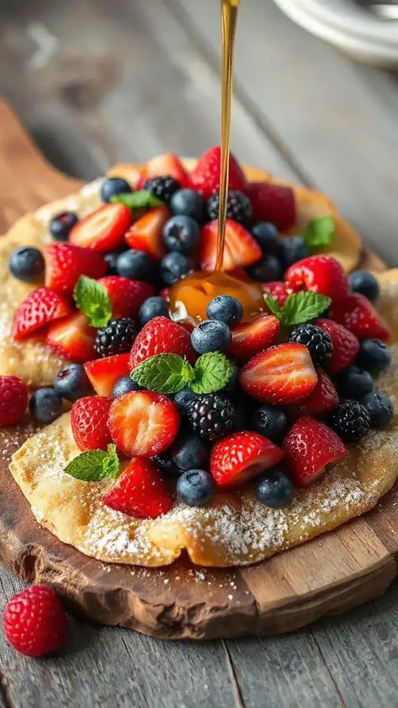 delicious berry topped flatbread