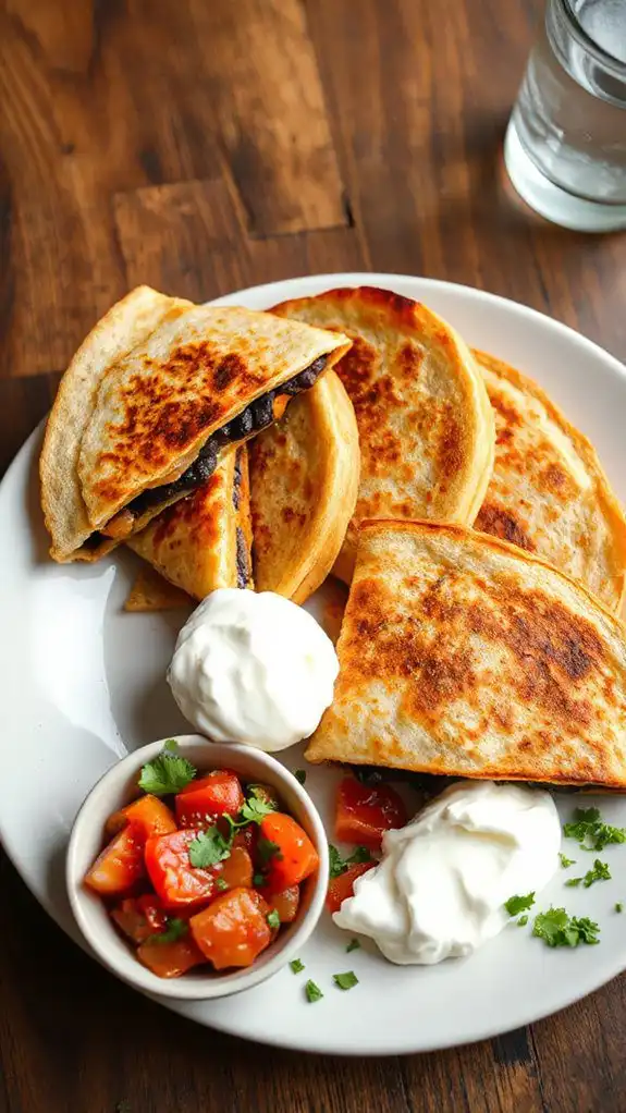 delicious black bean quesadillas