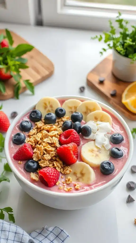 delicious blended fruit bowls