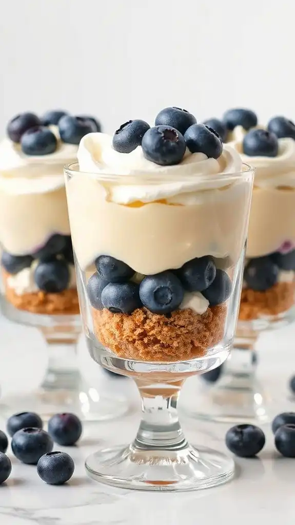 delicious blueberry cheesecake dessert