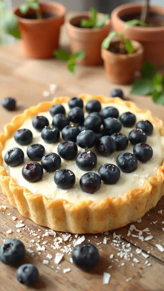 delicious blueberry coconut dessert
