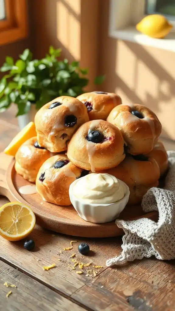 delicious blueberry lemon rolls