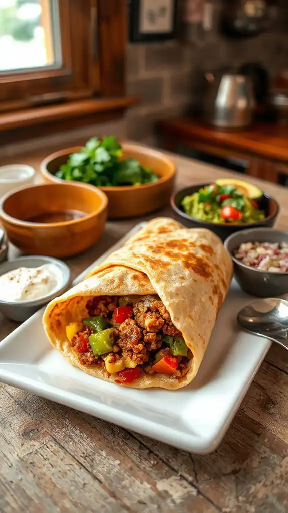 delicious breakfast wrapped tight