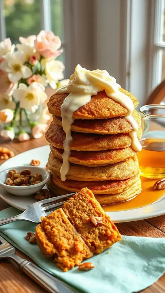 delicious carrot cake pancakes