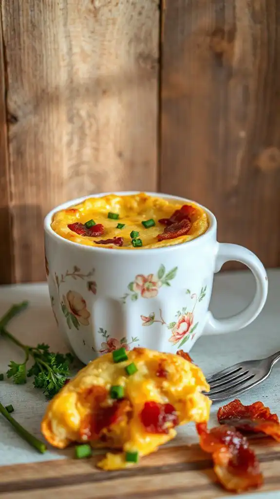 delicious cheese and bacon