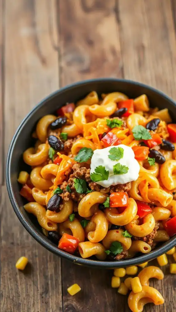 delicious cheesy taco pasta
