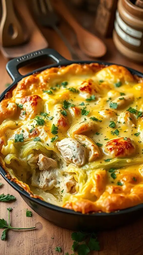 delicious chicken cabbage bake