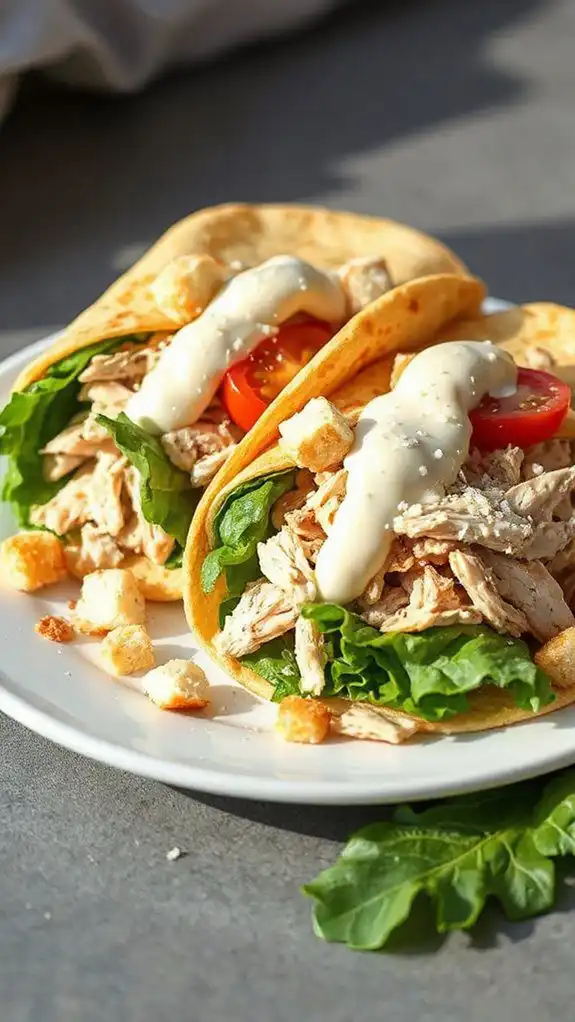 delicious chicken caesar wrap