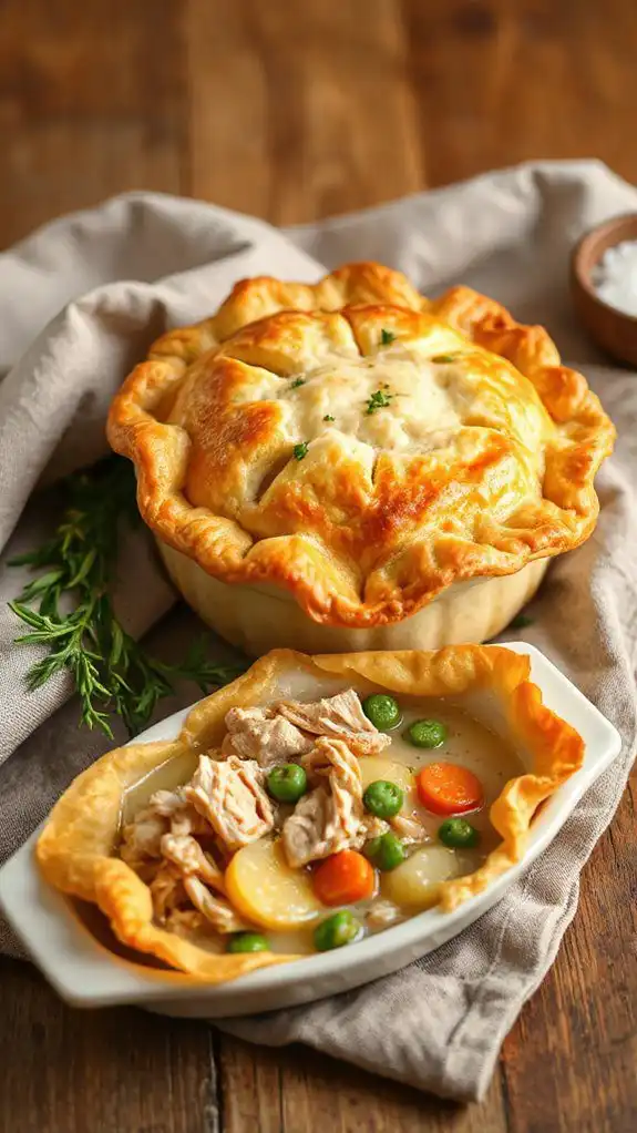 delicious chicken filled pastry