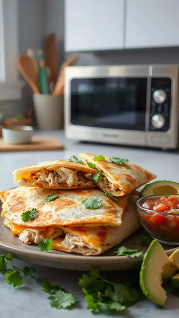 delicious chicken filled tortillas