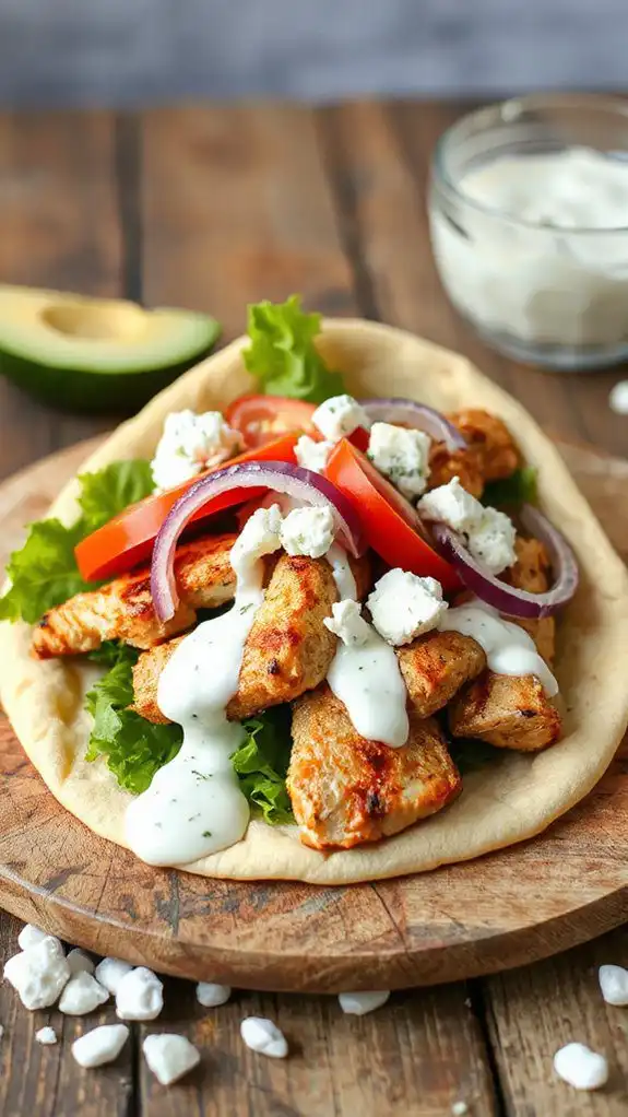 delicious chicken gyro wrap