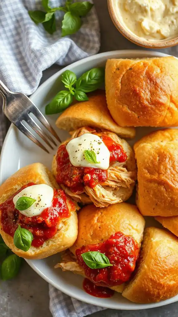 delicious chicken parmesan sliders