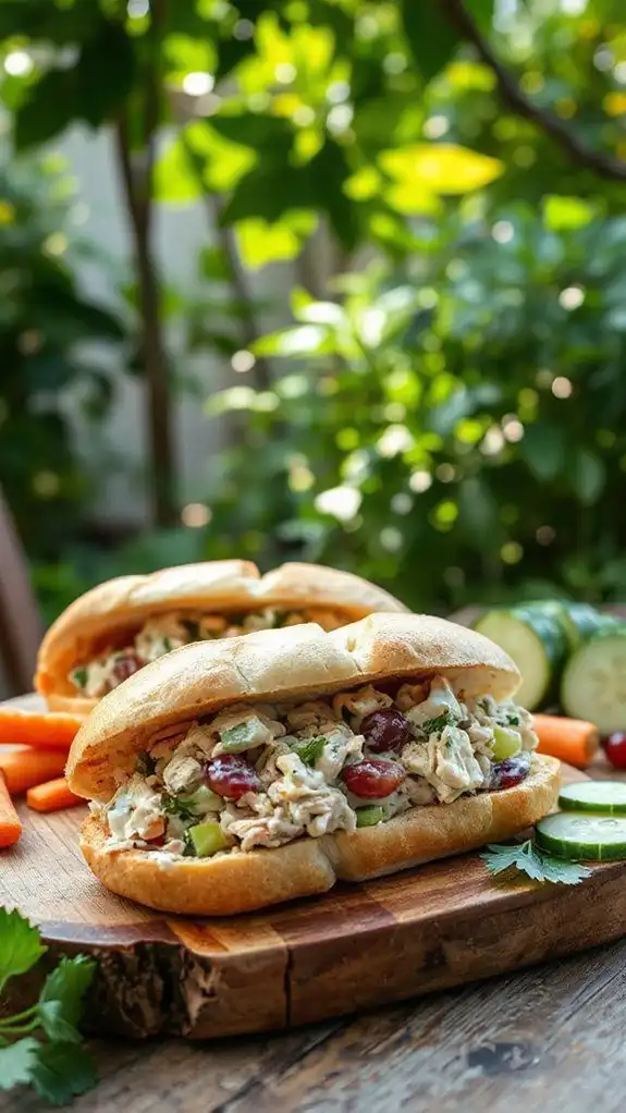 delicious chicken salad sandwiches