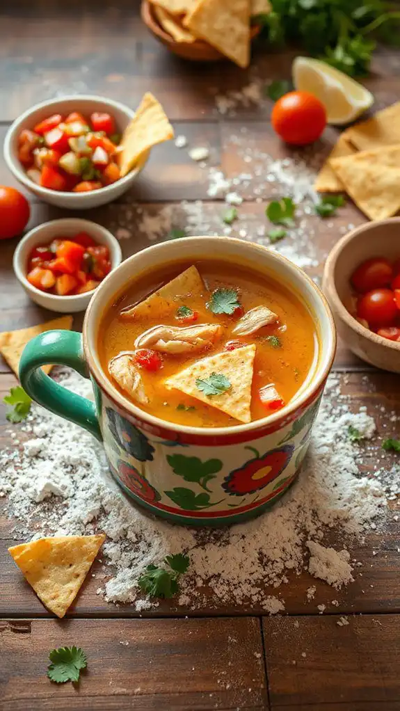 delicious chicken tortilla soup