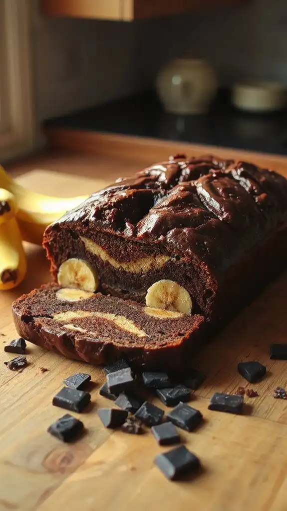 delicious chocolate banana bread