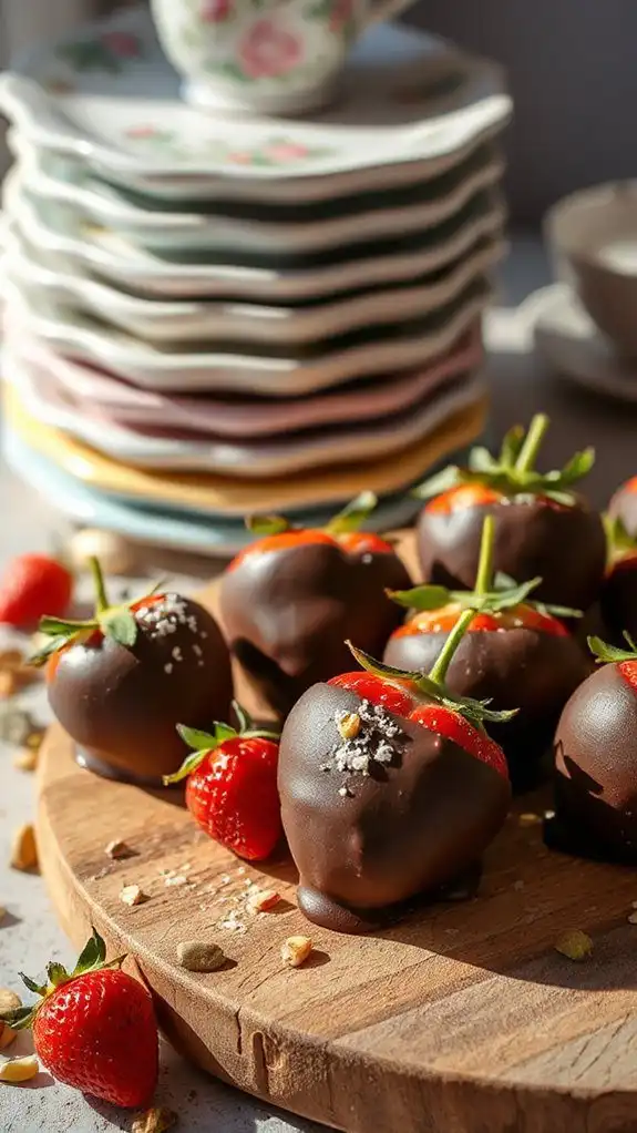 delicious chocolate coated strawberries