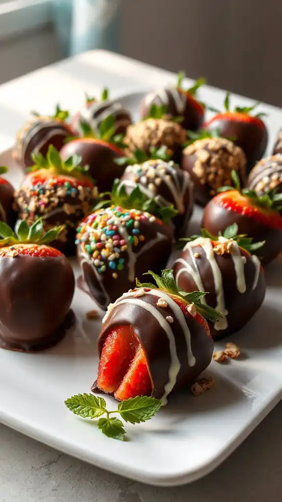 delicious chocolate dipped strawberries