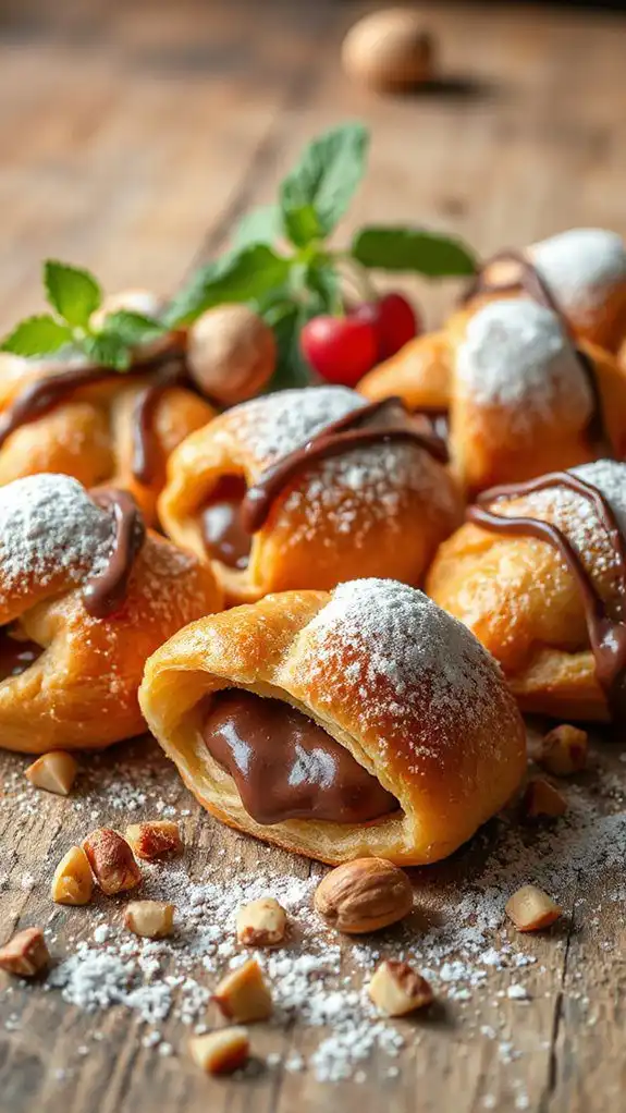 delicious chocolate hazelnut pastries