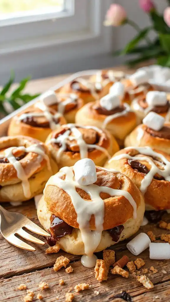 delicious chocolate marshmallow pastry