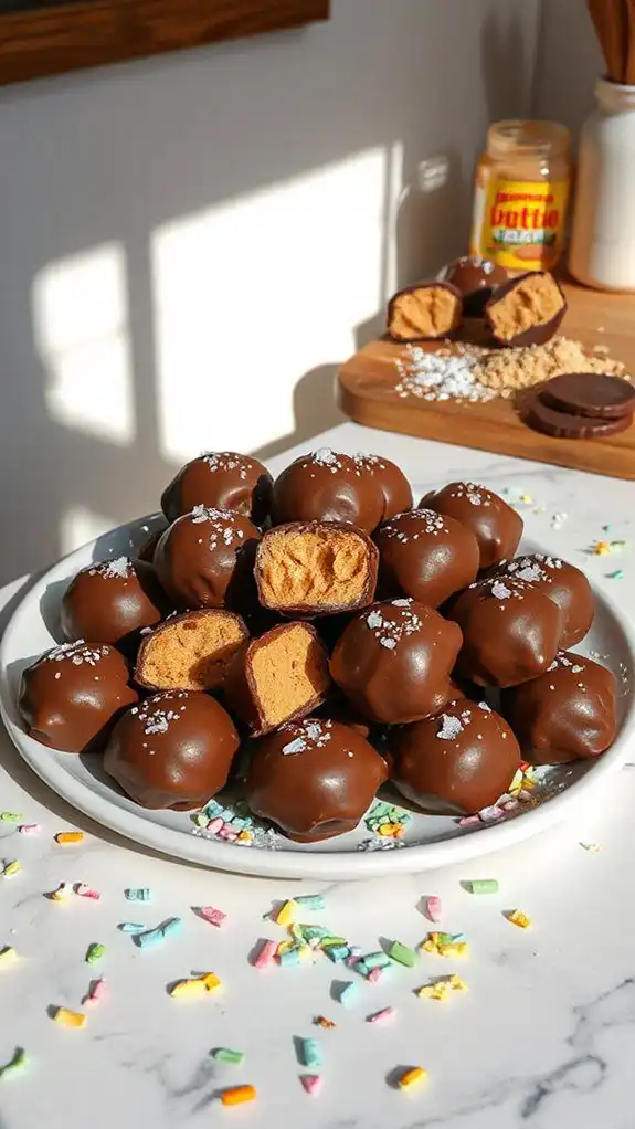 delicious chocolate peanut truffles