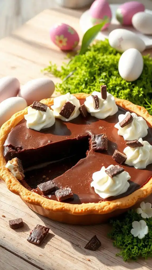 delicious chocolate pudding pie