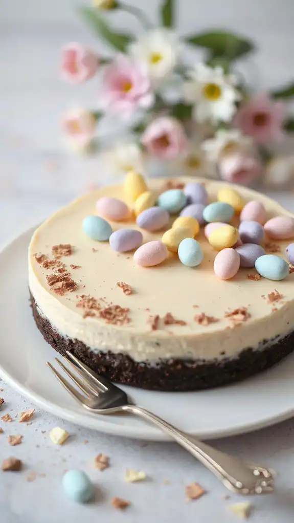 delicious chocolatey cheesecake dessert