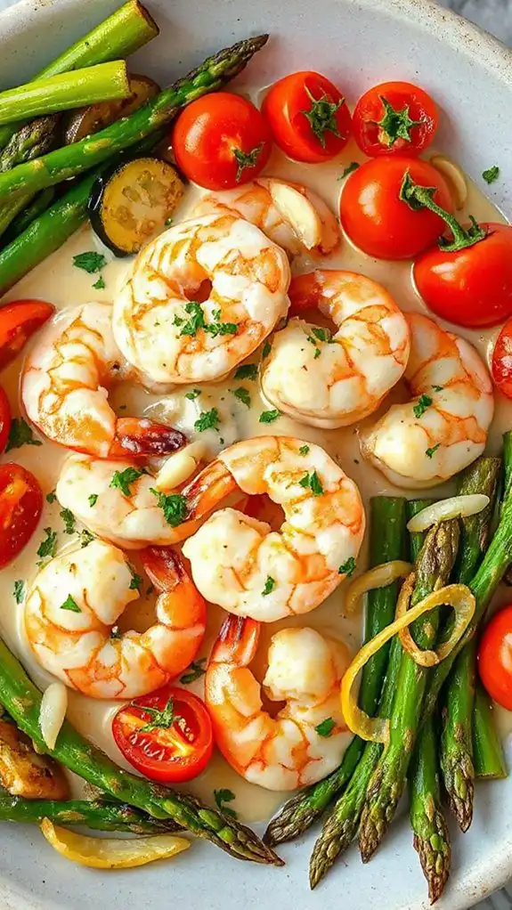 delicious creamy garlic shrimp