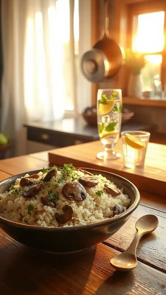 delicious creamy mushroom rice