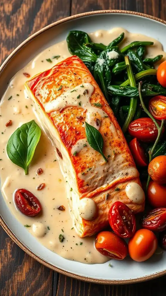 delicious creamy salmon dish