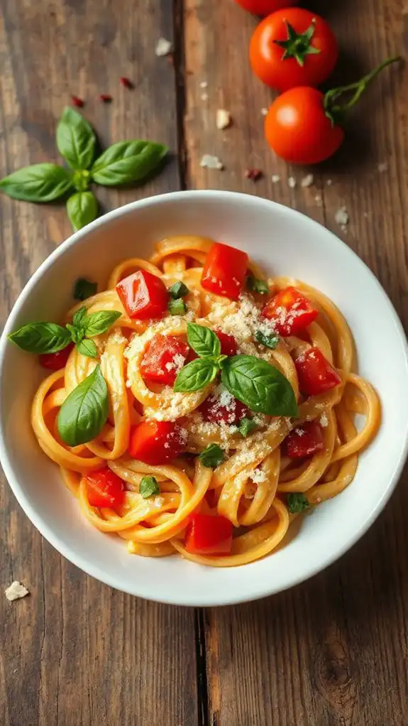 delicious creamy tomato pasta