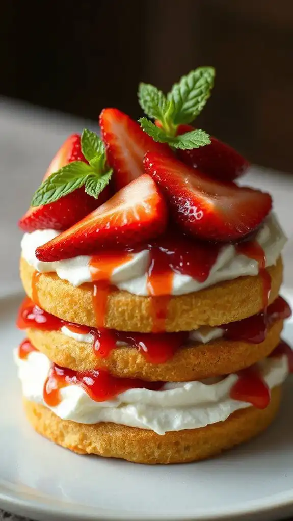 delicious dessert of strawberries