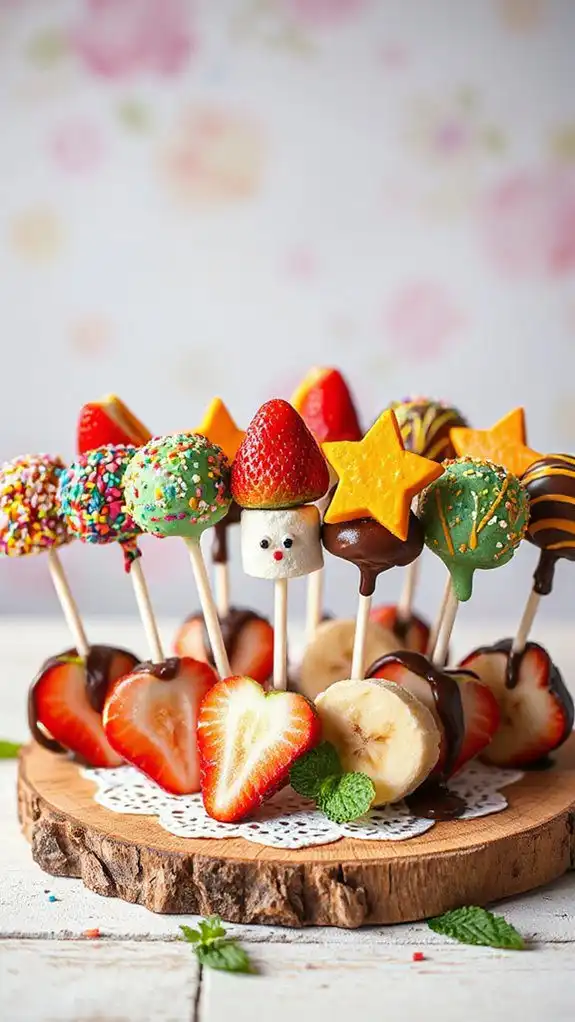 delicious dessert on stick