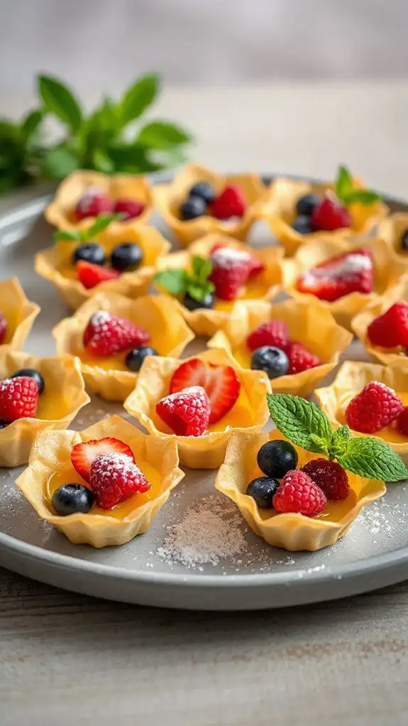 delicious dessert with berries