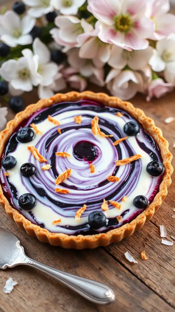 delicious dessert with blueberries delicious dessert with blueberries