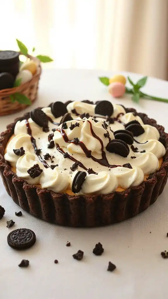 delicious dessert with cookies