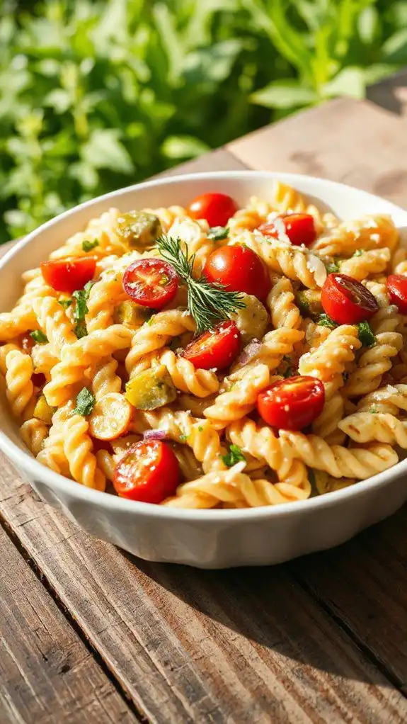 delicious dill pickle pasta salad