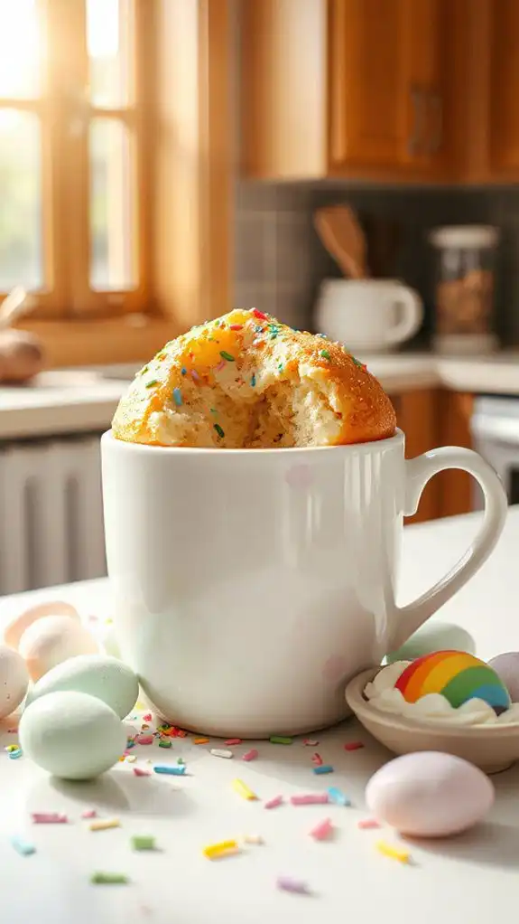 delicious easter mug cake