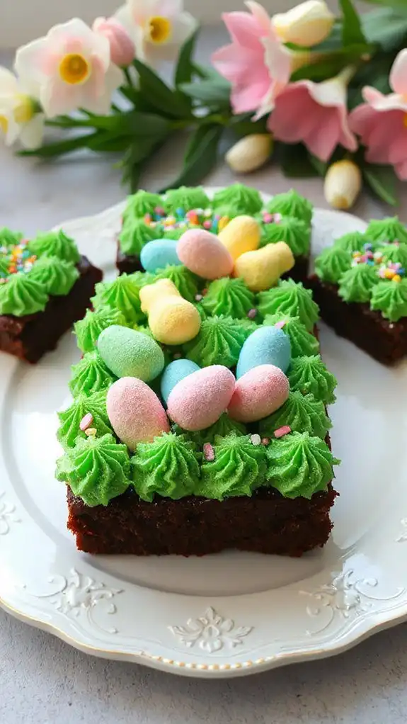delicious easter themed brownies
