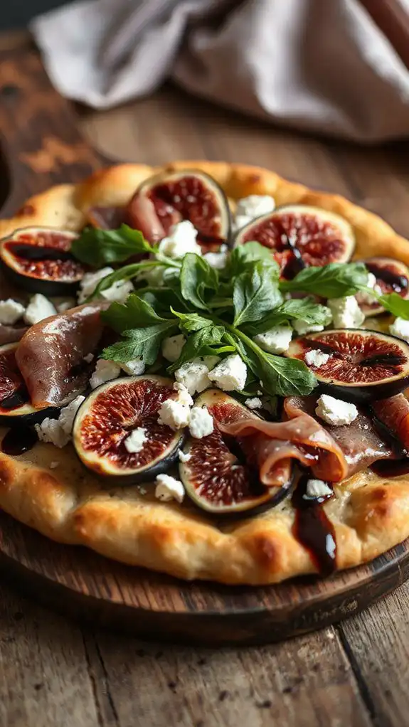 delicious fig prosciutto flatbread