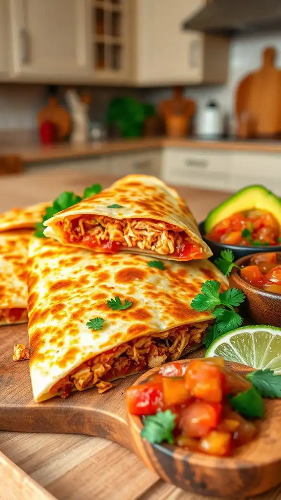 delicious flavorful chicken quesadilla