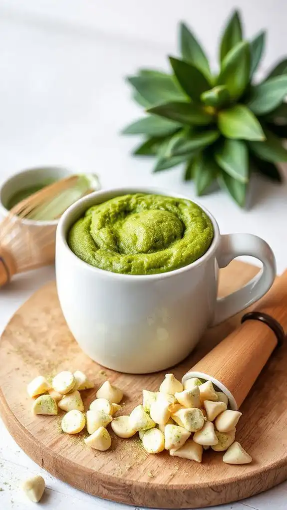 delicious fluffy matcha treat