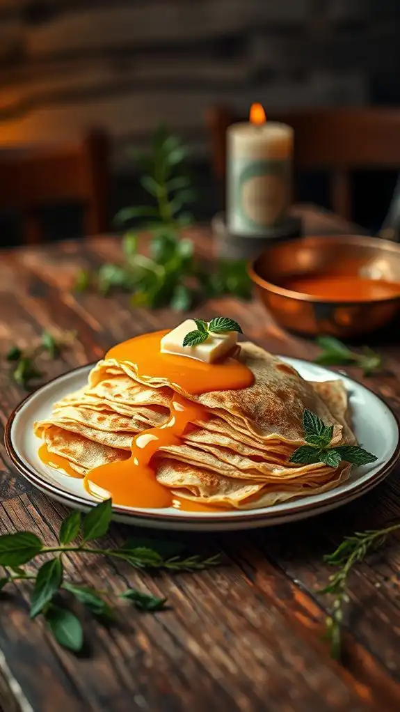 delicious french crepes flamb ed