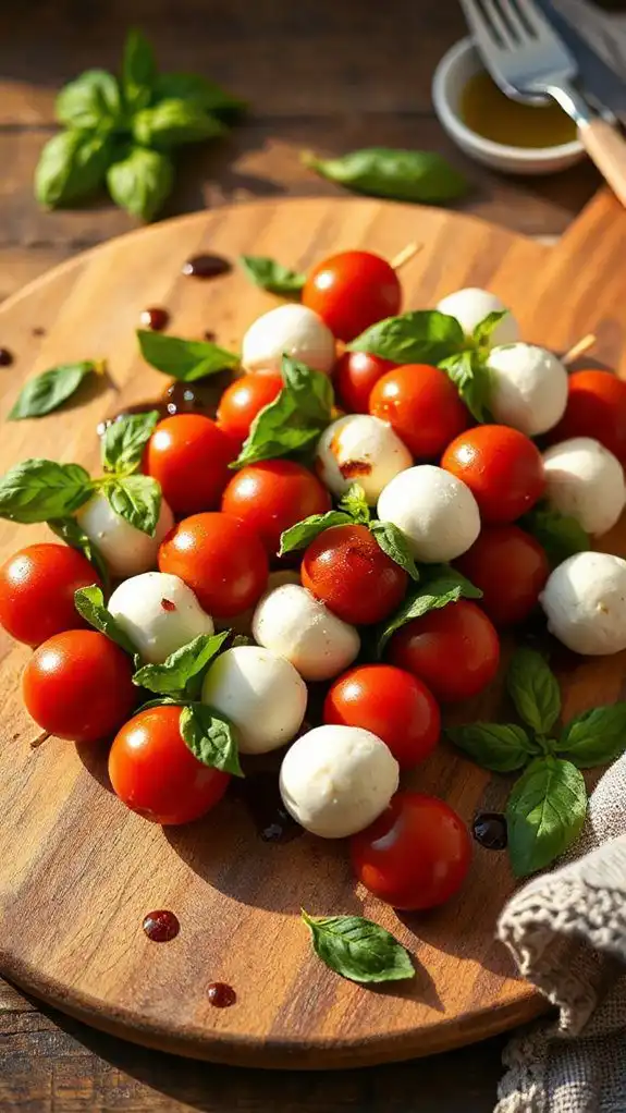 delicious fresh mozzarella skewers