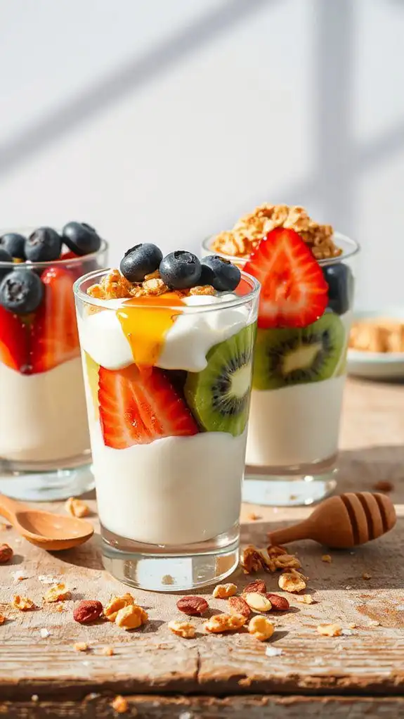 delicious fruit yogurt parfaits
