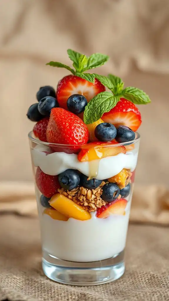 delicious fruit yogurt parfaits