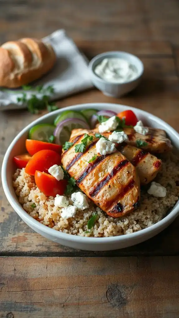 delicious greek chicken bowls