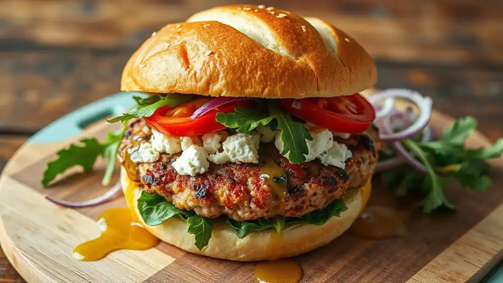 delicious greek feta burger