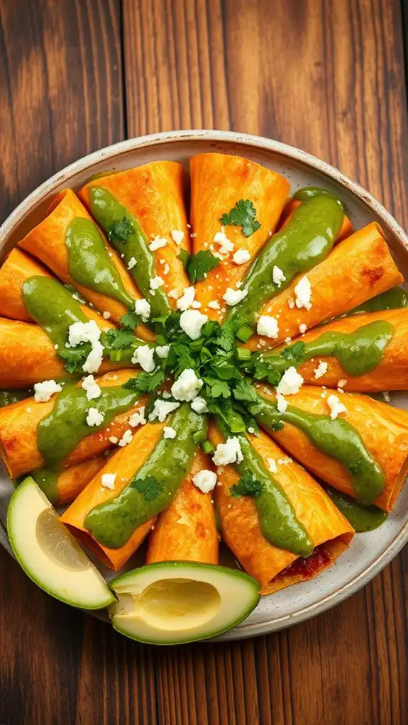 delicious green sauce enchiladas